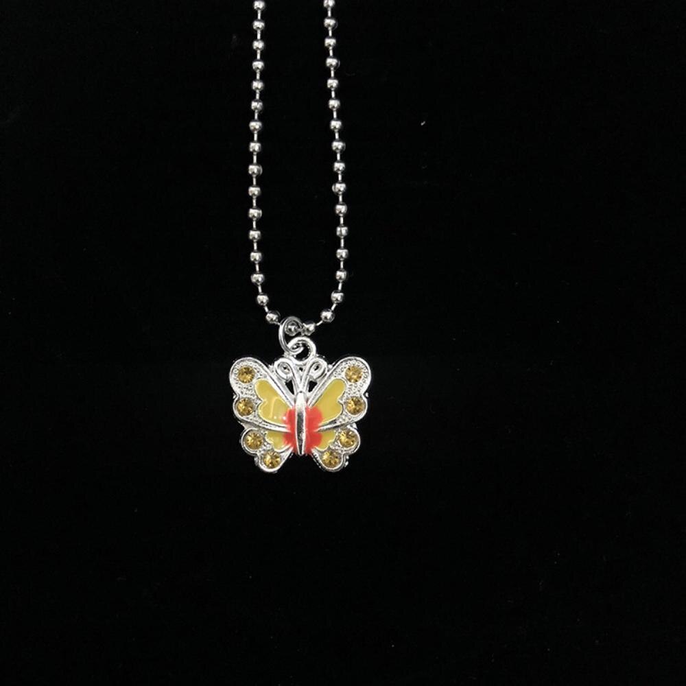 Collar con colgante de mariposa de colores para mujer y niña, gargantilla de animales de los 90, Harajuku, Punk, joyería a la ,