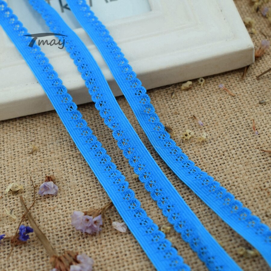 #273 ledningstråd elastiske bånd stretch blonde kant 8 yards/parti trim ensfarvet undertøj bukse pandebånd brug spandex gummibånd