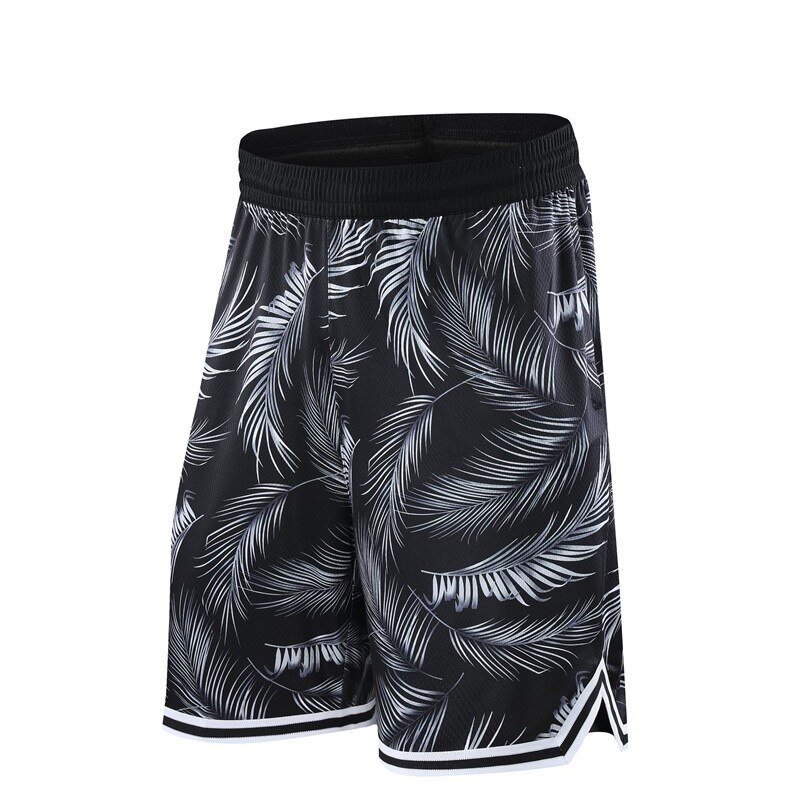 HOWE AO Men Casual Shorts Printed Joggers Short Sweatpants Drawstring Hip Hop Slim Workout Shorts