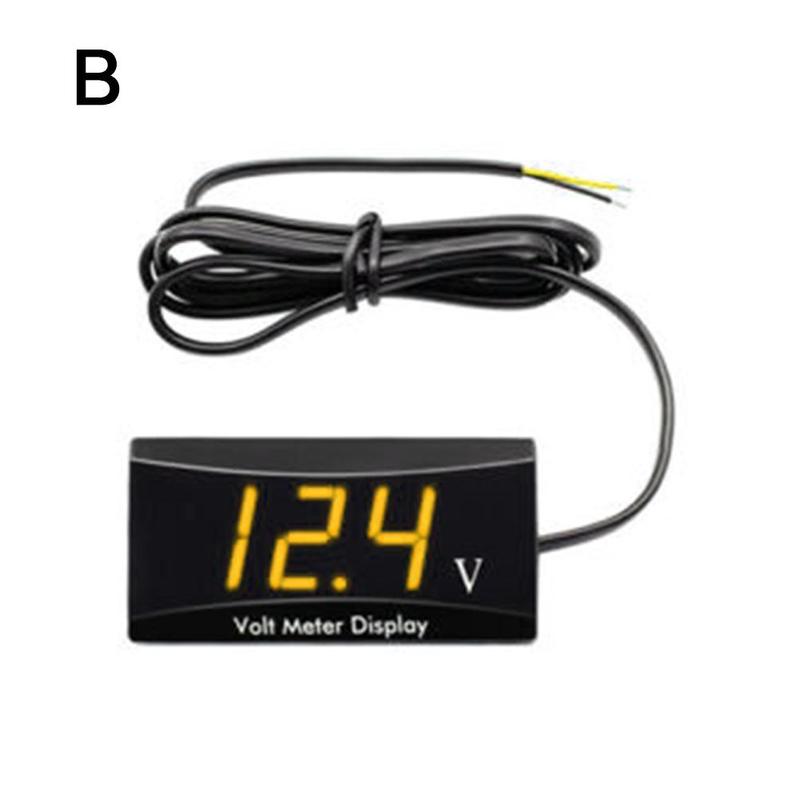 Mini pantalla LED voltímetro Digital, Panel voltímetro, Monitor de prueba, protección de conexión inversa, 12V, para coche y motocicleta: yellow