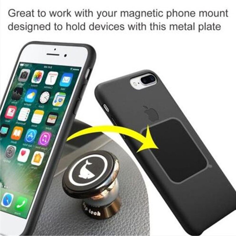 Placa de Metal magnética MagSafe para carga inalámbrica Qi, placa de disco de hierro, pegatina magnética para iPhone 12 11 Pro Max XS XR X 8 Plus, 10 Uds.