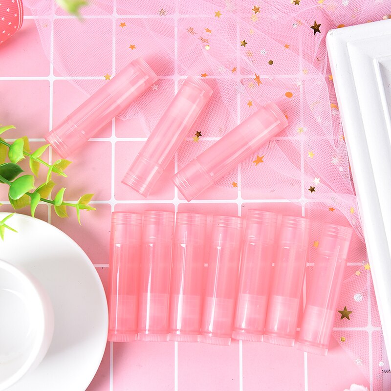 10 Stks/partij 5G Lipstick Buizen Snoep Kleuren Lip Tubes Containers Transparant Lege Plastic Lippenbalsem Buizen Lippenstift Case: PK