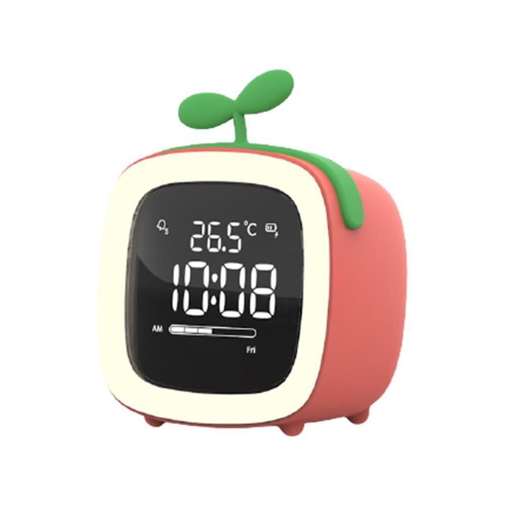 Kids Alarm Clock Cute-TV Night Light Alarm Clock For Children Battery Bedroom Rechargeable Clock Operated F5Q1: D