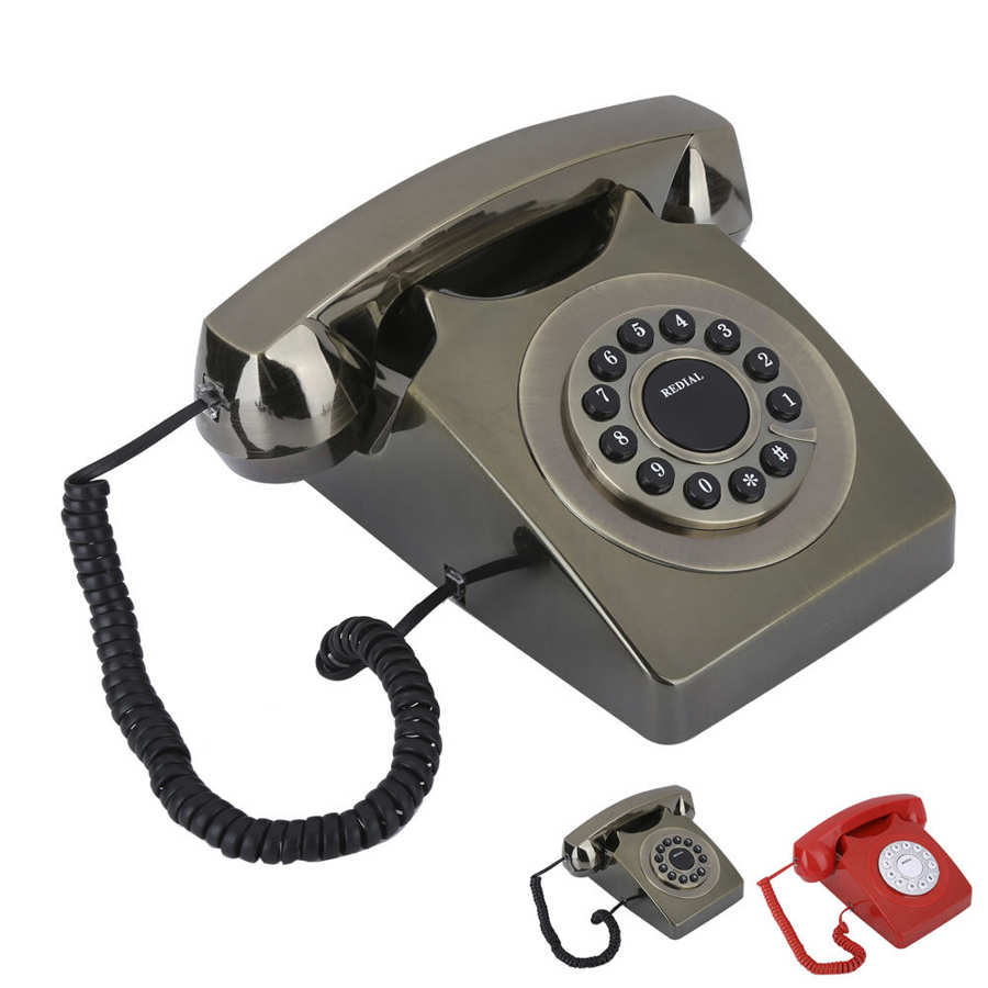 Retro Telephone European Home Landline Old Phones Desktop Corded Fixed Telephone for Home office Hotel landline telephone