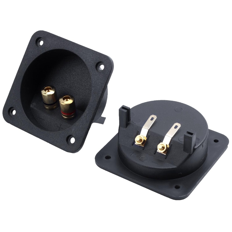 4 stk højttalerboks terminal firkantet skruekopstik subwoofer kabinet ledning