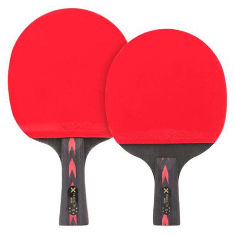 2 stk oppgradert karbon bordtennisracket sett super kraftig bordtennisracket bat for voksen klubbtrening