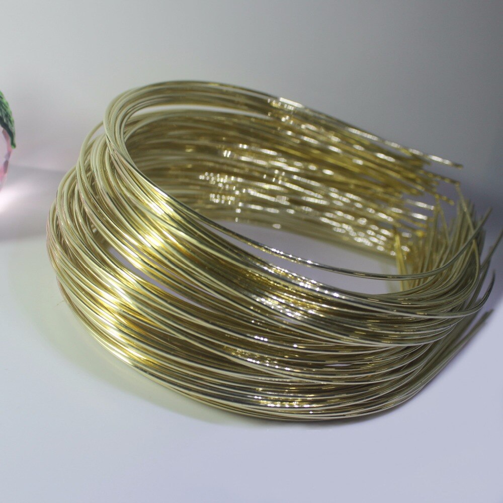 10 PCS 1.5mm Gold Rhodium Steel Wear The Beads Hair Band Headband Setting Head Wear Girl Hair Band Base For Jewelry Making