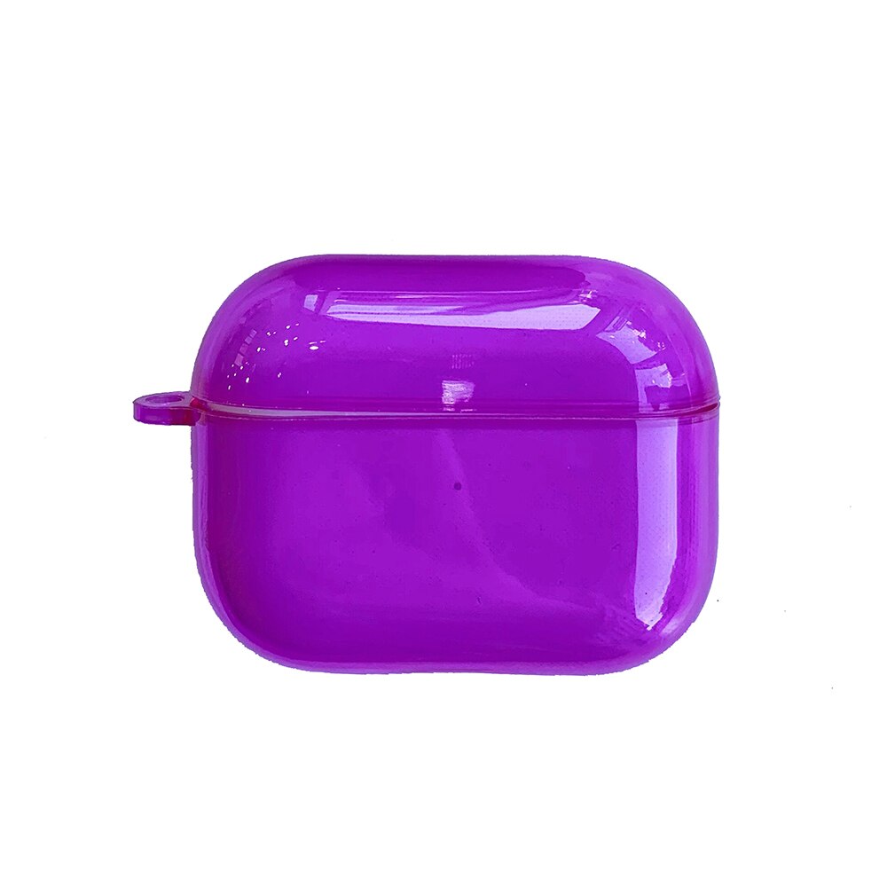 Transparent Fluorescence Color Earphone Cover For Apple AirPods Pro 3 Air Pods 2 Soft Silicone Fancy Case Clear TPU Accessories: k For Airpods Pro