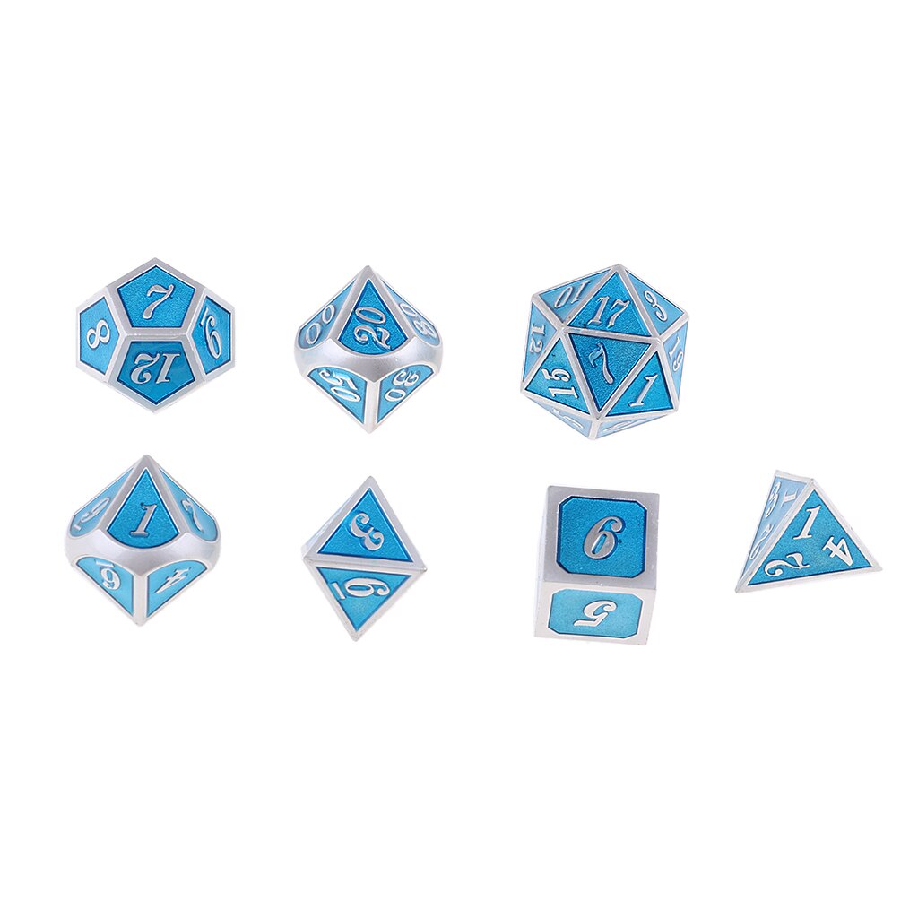 7 Pieces Multi-Sided Dice for DND RPG MTG Table Games