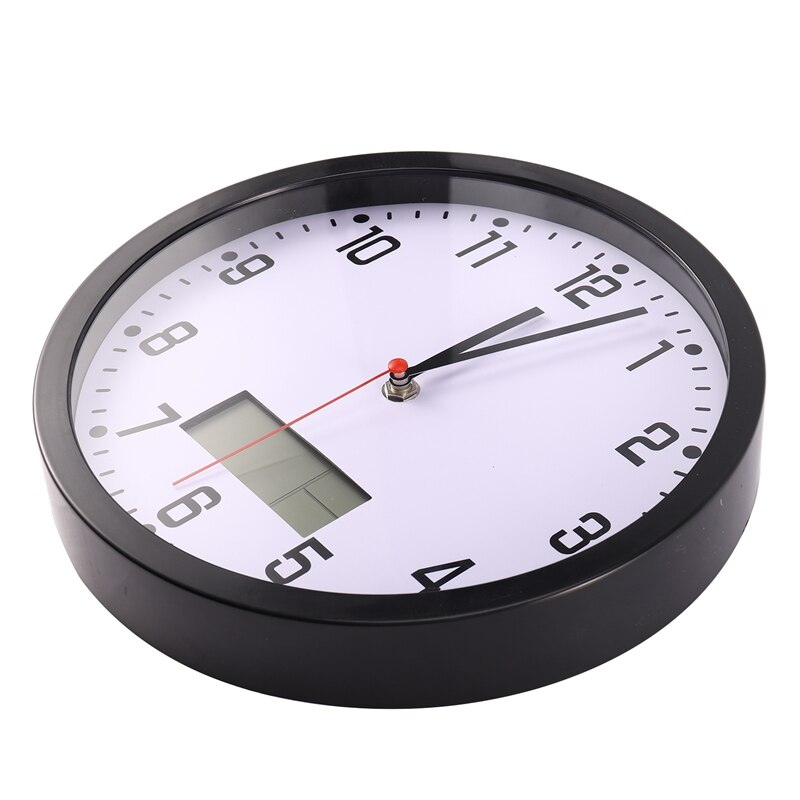 Temperature Display Wall Clock Modern Digital Plasitc Clock Quartz Horloge Retro Relogio de Parede