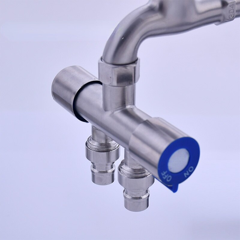 Washing Machine Faucet One Point Two Double Joints 4 Points 6 Shunts One Inlet and Two Outlets Three-way Angle Valve Adapter