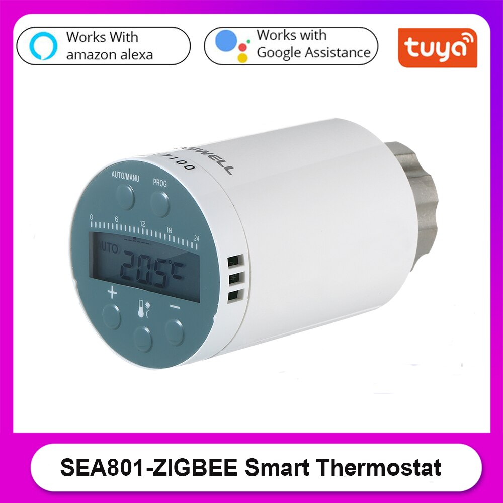SEA801-ZIGBEE Wifi Thermostat Controller Heating Accurate TRV Thermostatic Smart Radiator Valve Programmable Remote Controller: Thermostat