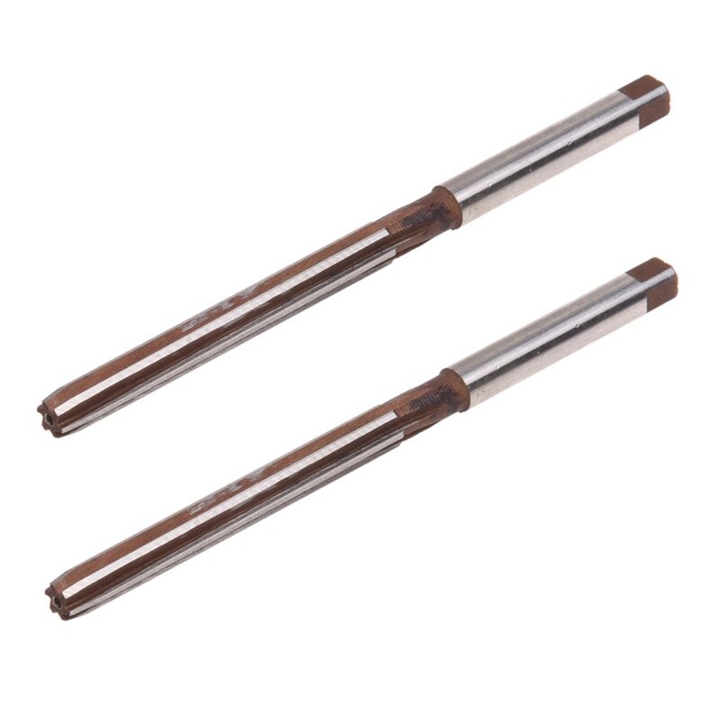 2X High Speed Steel Straight Shank 5mm 6-Flute Hand Reamer 3.3 inch Length