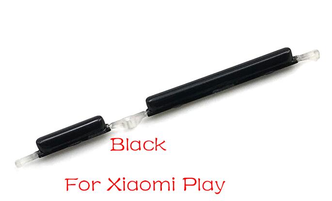Side Power Key +Volume Button For Xiaomi Mi A2 6 6X 9 8 Lite Max Note 3 Play Parts: Mi Play Black