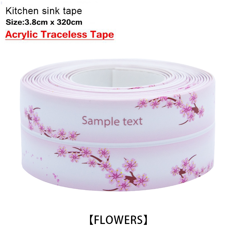 Acrylic glue Kitchen Stove Sink Toilet Bathroom Corner Wardrobe Waterproof And Mildew Proof Tape Seamless Self-Adhesive Corn: Acrylic 320cm hua