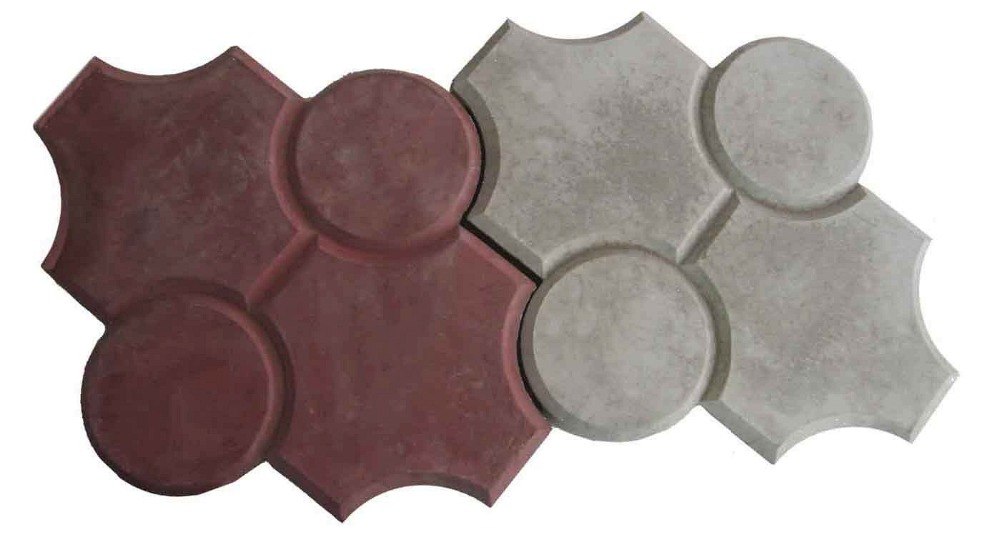 Plastic Molds for Concrete Paving Slabs Wall Stone Cement Tiles "Clover Stone" Paving Slabs Plastic molds BEST PRICE
