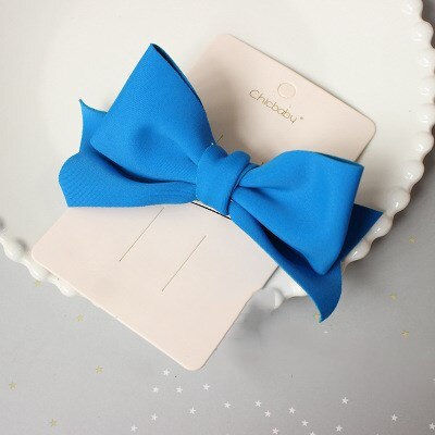 SchöNe Haar Clips Für Baby Mädchen Frühling Haar Zubehör Frabic freundlicher Kleinkind Haar BöGen Haarnadel Prinzessin Haarspange Art 9 Farben: Blau