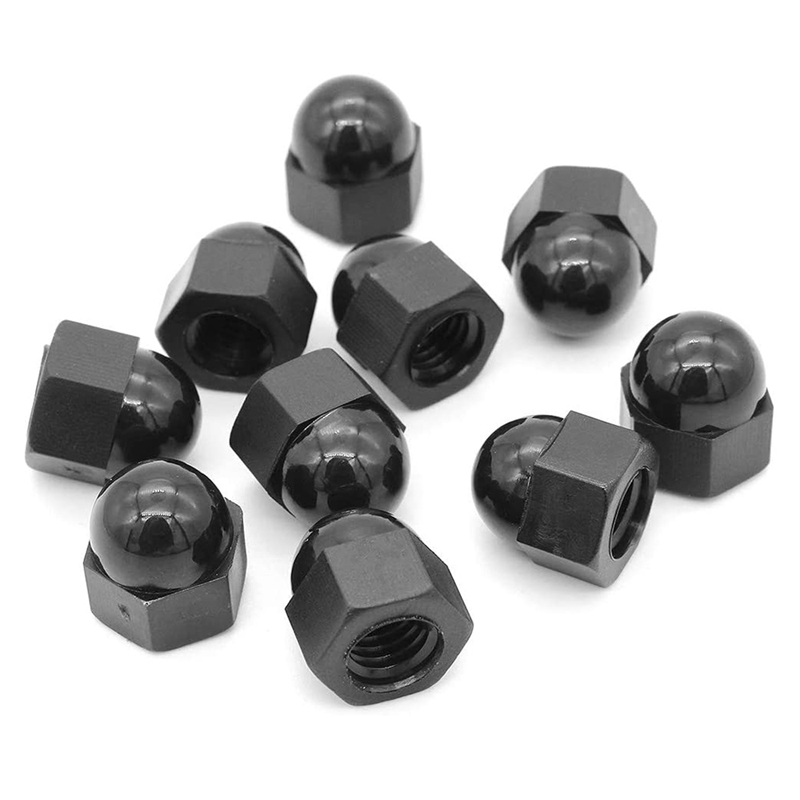 ! 90 Pcs Bolt Dome Cover Caps Bolt And Nut Protection Cover Cap Hexagon Black Plastic Nut And Bolt Cover M3 M4 M5 M6 M8