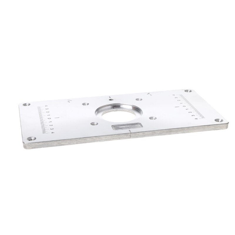 Aluminiumsruter bordinnleggsplate m / 4 ringer for trebearbeidingsbenker ruterbordplate