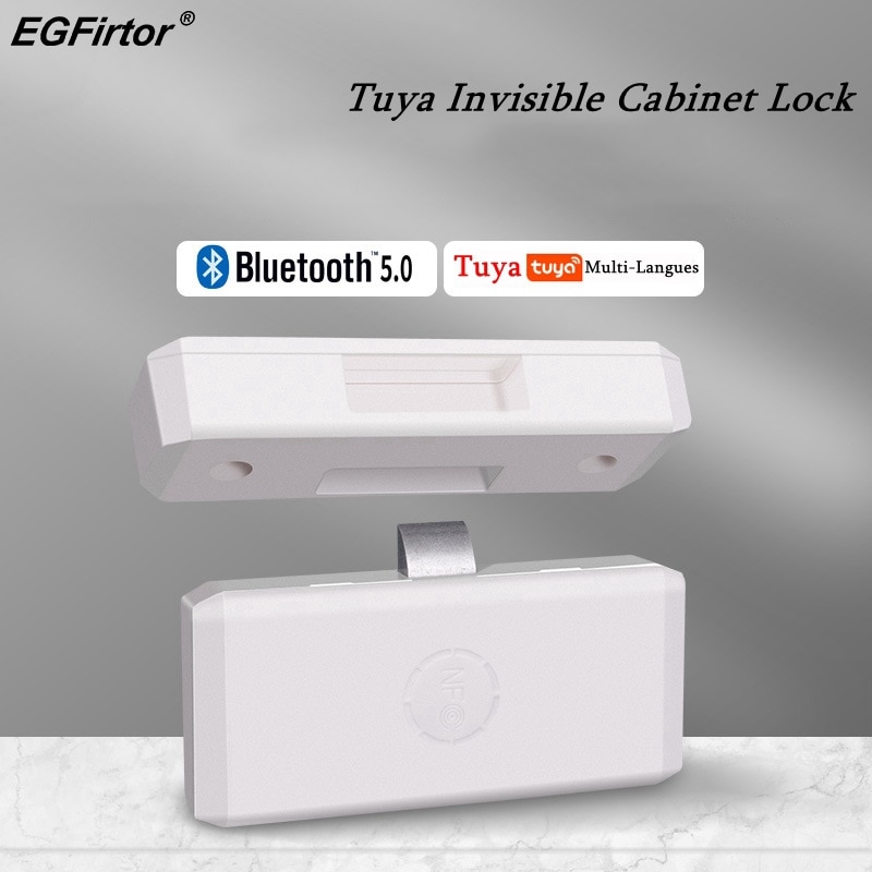 Smart Lock Kast Lock Met Bluetooth Tuya Smart App Keyless Ladeblok Onzichtbare Slot Voor Thuis Kantoormeubilair
