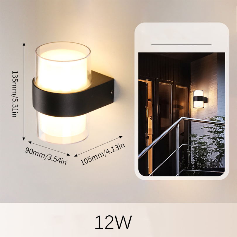 Led buitenwandlamp Waterdicht IP66 Bewegingssensor Led buitenverlichting Veranda Verlichting Balkon Tuinverlichting Buitenwandlamp: Licht Groen / Rood / 4W