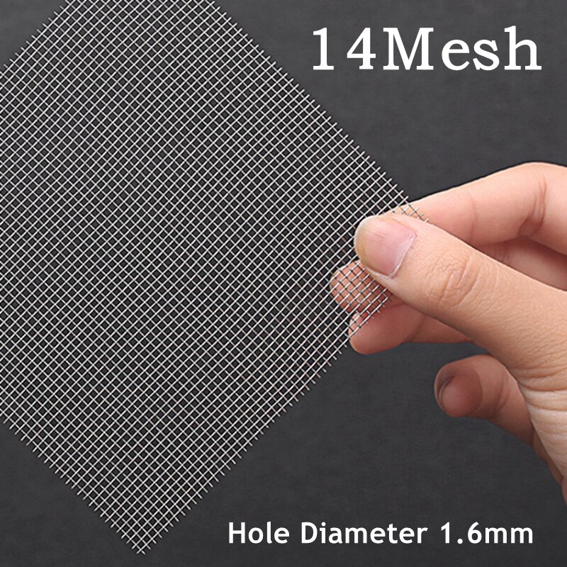 6-400 mesh 304 Stainless Steel Water Filter Mesh Kitchen Tools Food Coffee Wine Screen Filter Wire Net Fabric Screening Strainer: 14Mesh 1.6mm