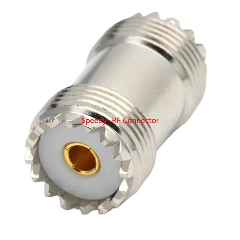 Uhf  so239 so-239 hun-jack lige stik uhf hun-hun 2x dobbelt adapter til uhf  pl259 han koaksial messing hurtig