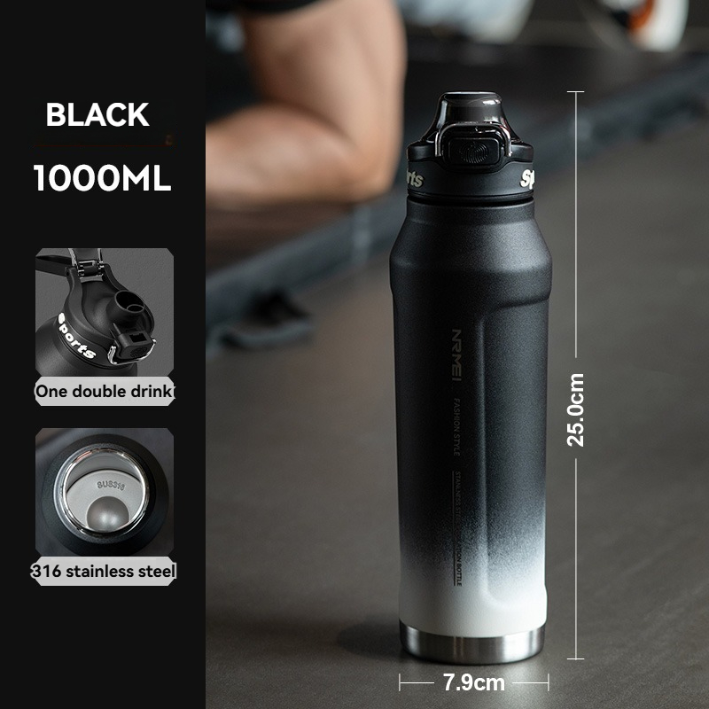 1.5L Thermos Water Bottle Stainless Steel Vacuum Flas Tumbler Coffee Cup Insulated Tea And Cold Water Bottle Thermal Drink: green