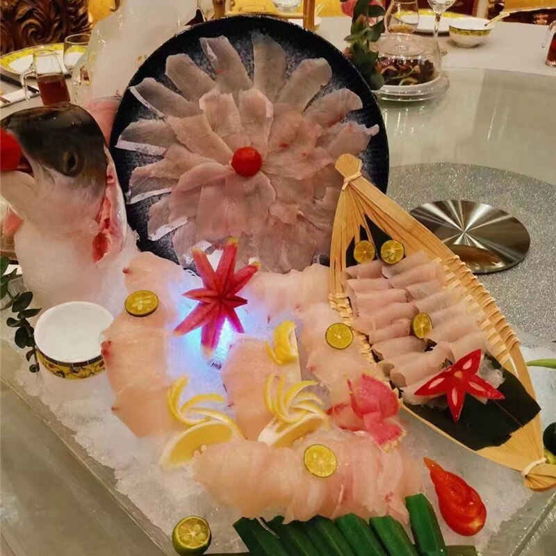 Geweven Producten Handgemaakte Bamboe Mand Boerderij Servies Sashimi Plaat Decoratie Japanse Bamboe Bento Sushi Zeevruchten Boot