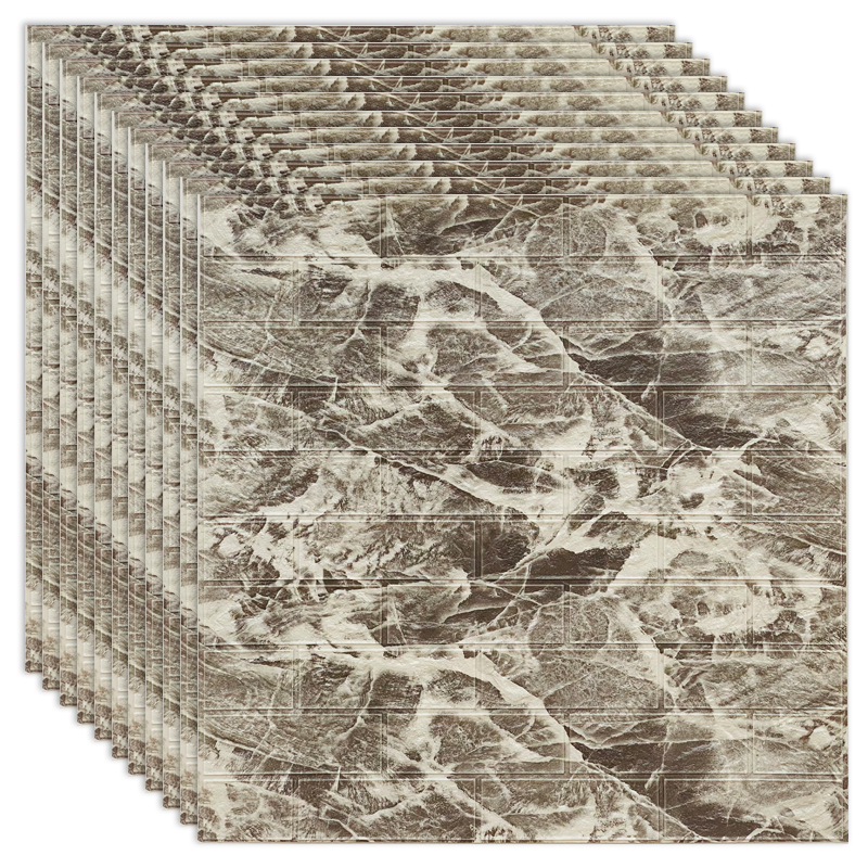 3D Wall Stickers Self-adhesive Wallpaper Brick Panels Waterproof Living Room Kitchen TV Backdrop Decor Bedroom Home Decoration: E