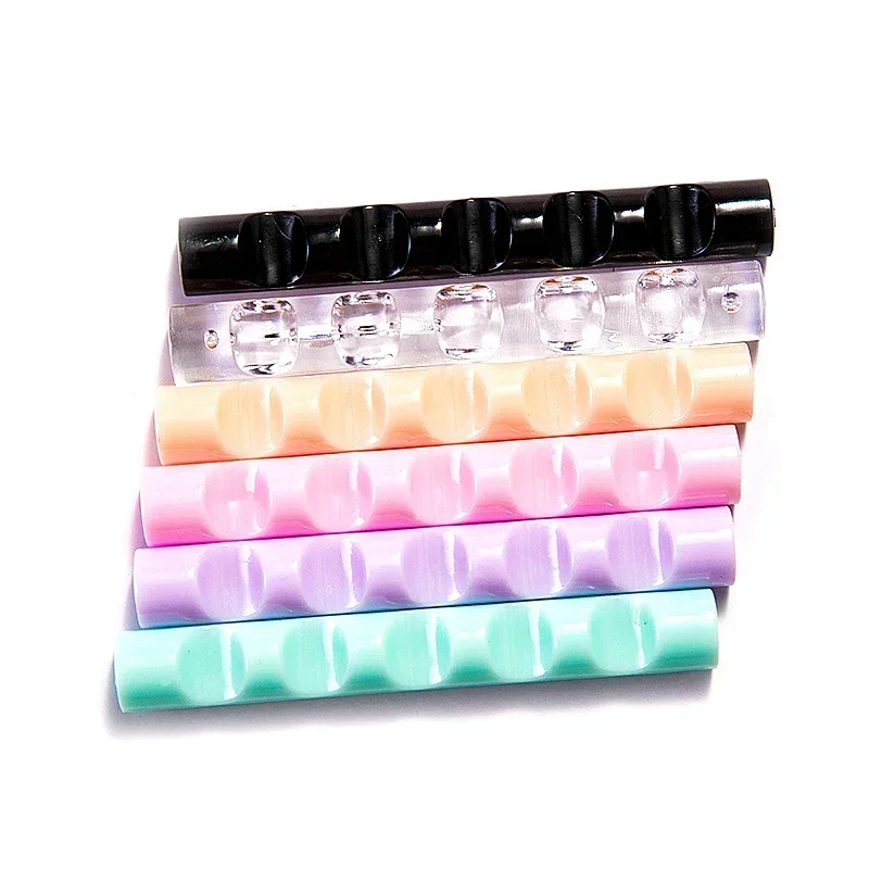 Nagelkonstborsthållare 5 rutnät nagelmålningspennhållare manikyrpennhållare stativ hylla akryldisplay manikyrverktyg