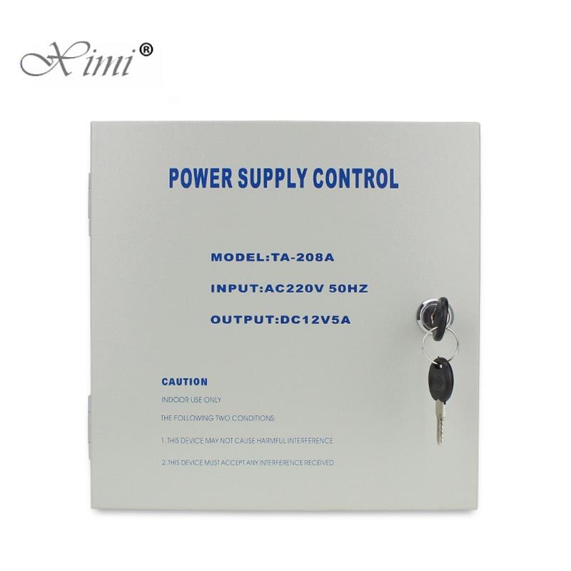 AC 220V 5A access control power supply box for all kinds of electric door lock with time delay: TA-208A