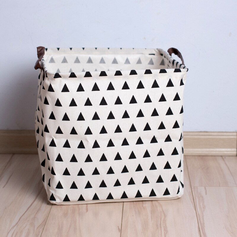 Organiseur de rangement nordique pour linge, grand espace, poignée pliable, panier à linge: style2