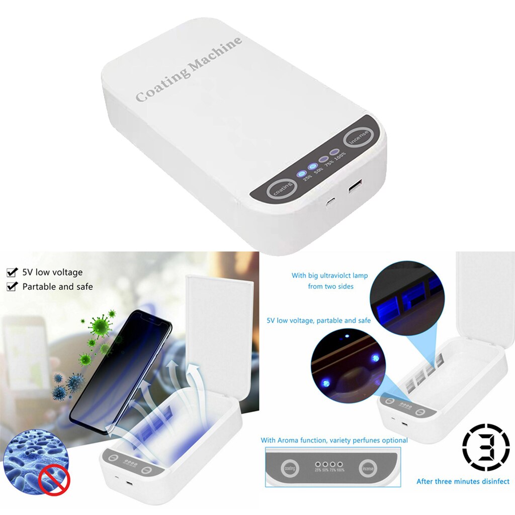 Portable UV Sterilizer Box Automatic Smartphone UV Sanitizer USB Ultraviolet Disinfection Lamp Ultraviolet Germicidal Lamp