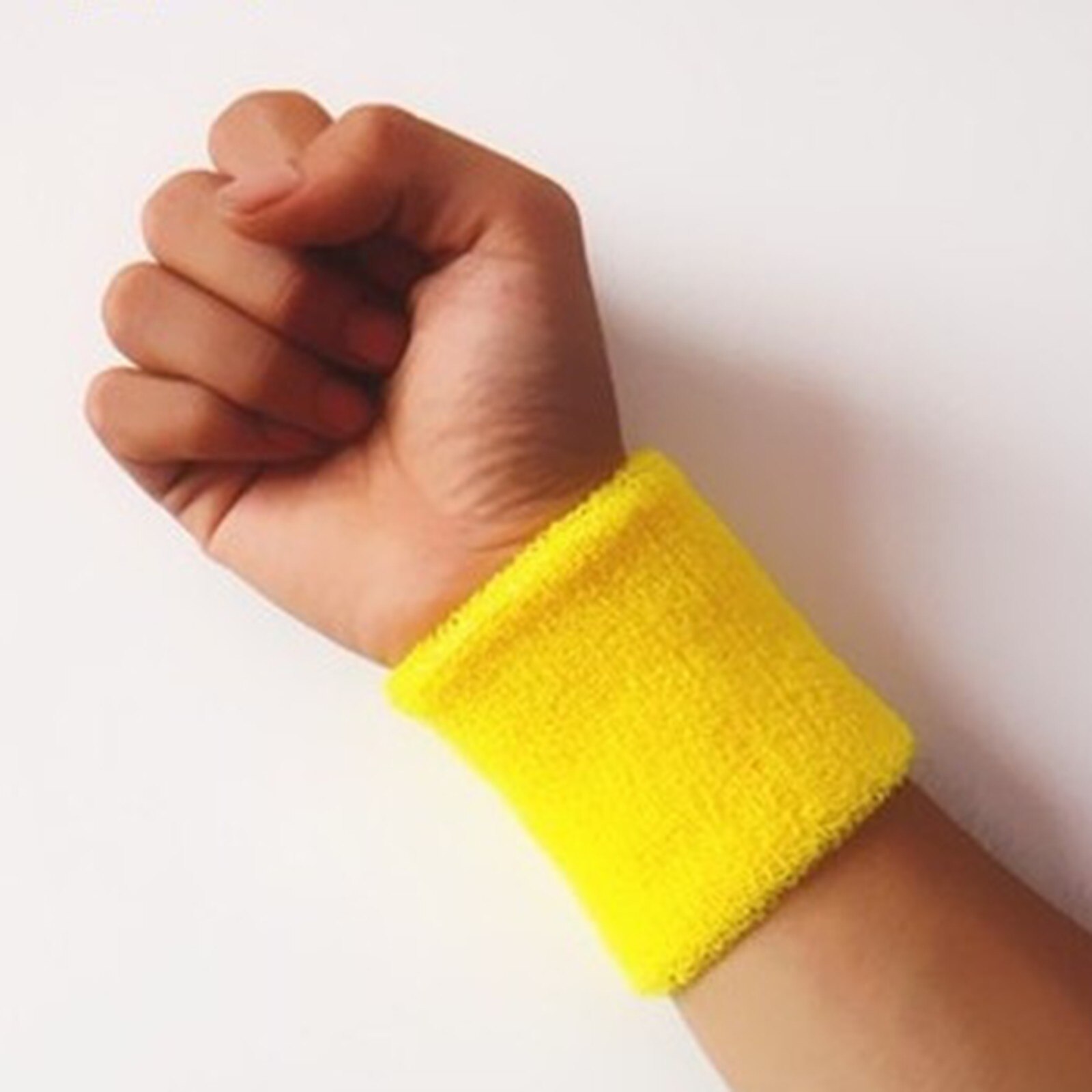 1 Pc Polsbandjes Sport Zweetband Hand Band Zweet Polssteun Brace Wraps Guards Voor Gym Volleybal Basketbal Teennis 8: YELLOW