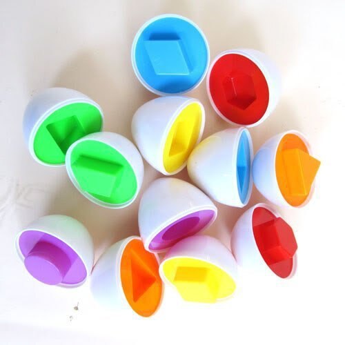 3eggs/set Mixed Shape Wise Pretend Puzzle Smart Eggs Baby Kid Learning Kitchen Toys for children Tool