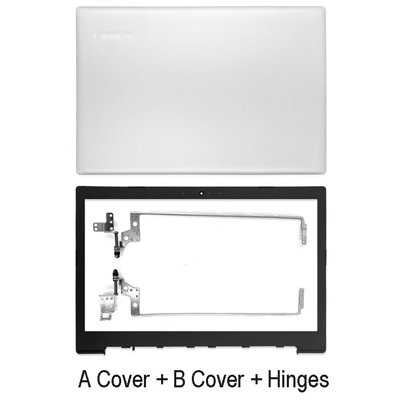 Coque arrière LCD pour ordinateur portable Lenovo, compatible avec IdeaPad 320 – 15 320-15IKB 320-15ISK 320-15ABR, lunette avant, charnières repose-paume, boîtier inférieur blanc