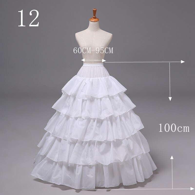Bgw op voorraad crinoline petticoat bruidsrok alle stijlen tutu hoepel onderrok bruids petticoats rockabilly: 12
