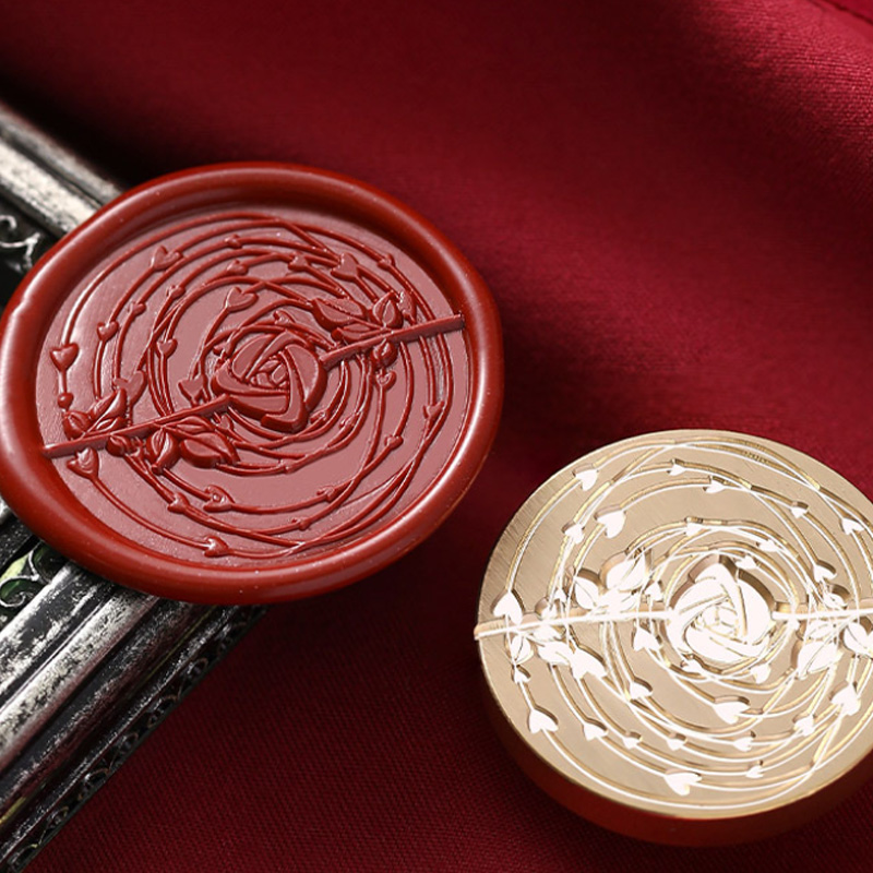 Wax Seal Stamp Retro Antique Sealing Wax Scrapbooking Stamp Head Metal Plant Seal Flower Craft Diy Wedding Decorative Invitation