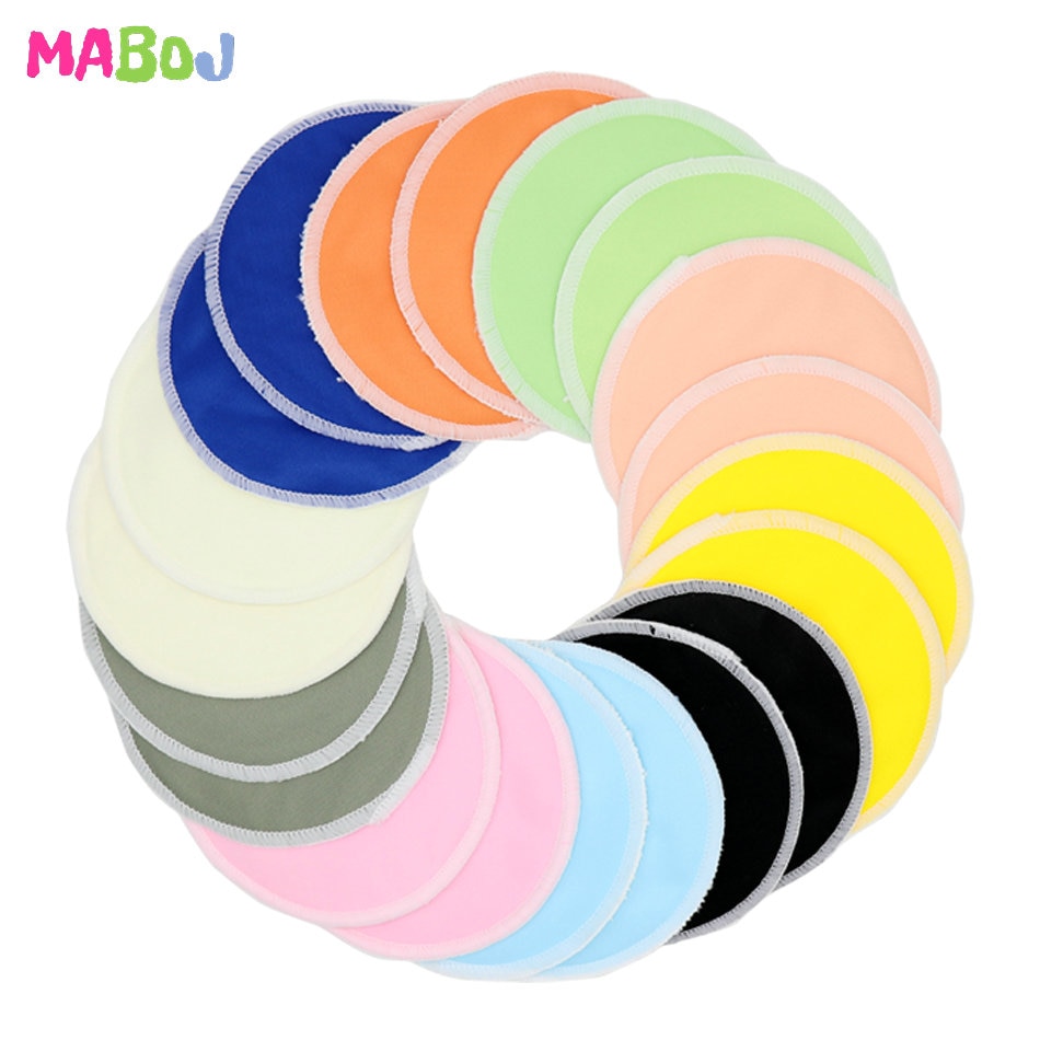 MABOJ Wiederverwendbare Brust Pads Bambus Krankenschwester Organische Pflege Pads 10 Pairs Für Mama Waschbar Wasserdicht Coton Reutilisable Schwangere