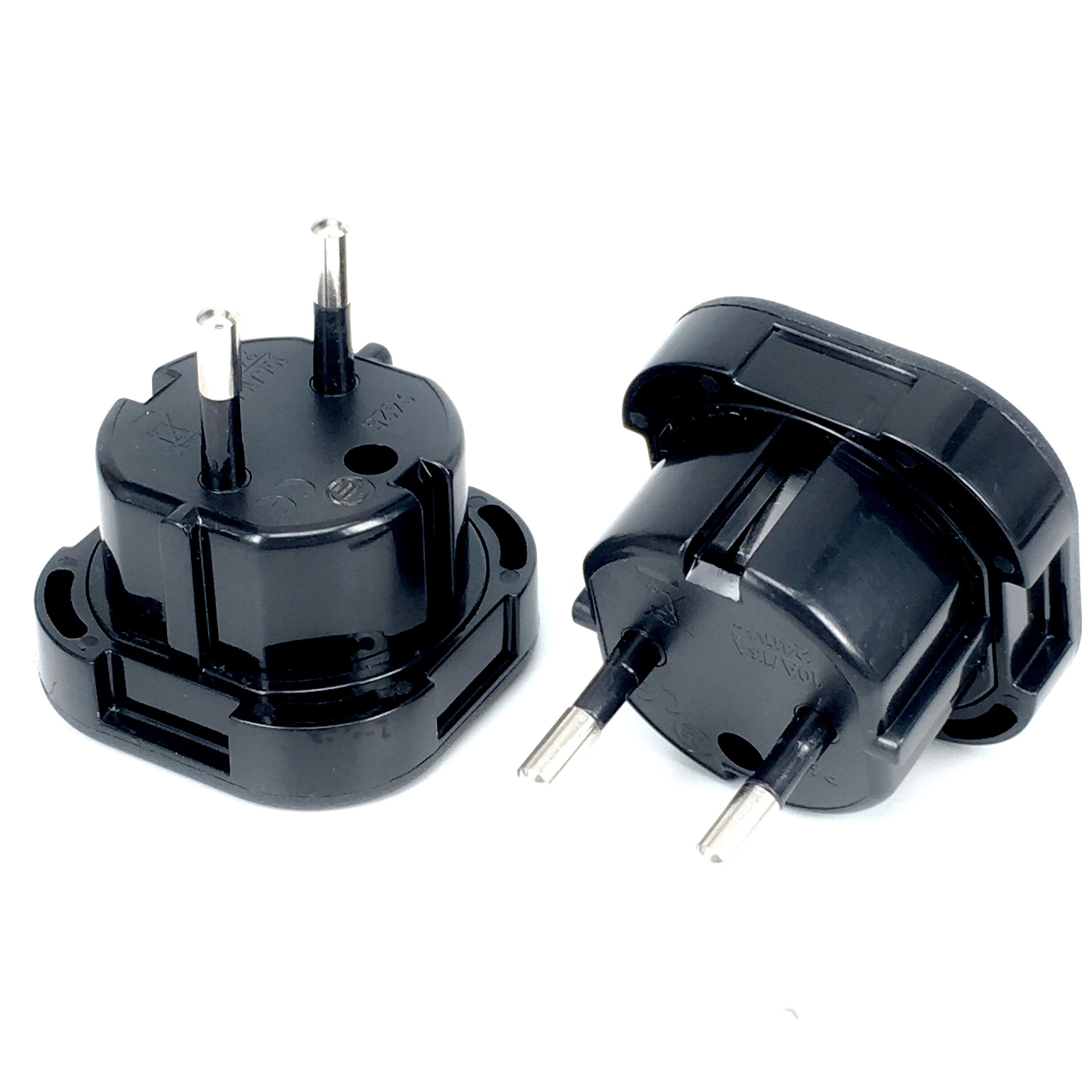 Travel uk til  eu 240v adaptere euro stik vekselstrøm oplader adapter omformer stik sort mayitr
