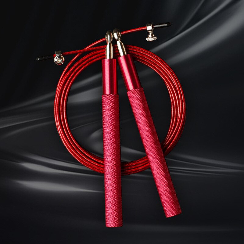 Cuerdas de saltar para Fitness, cuerda de saltar de velocidad de alambre de acero pesado para crossfit, equipo de entrenamiento de boxeo, ejercitador de gimnasio, novedad: Red