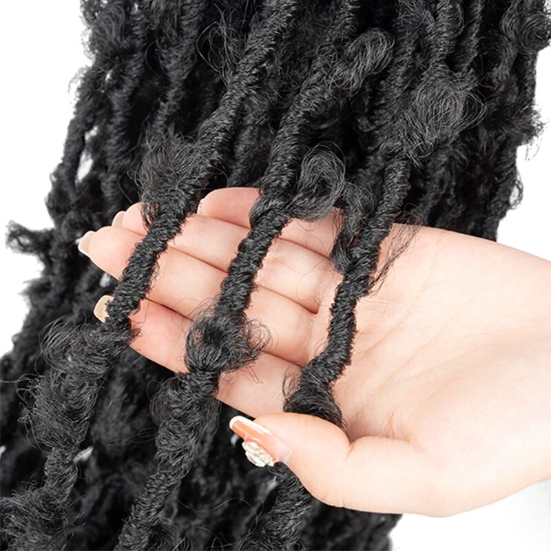 Trecce a forma di farfalla da 36 pollici dreadlocks finti capelli all'uncinetto trecce finte preposte: 24 pollici / 6 Pz/lotto