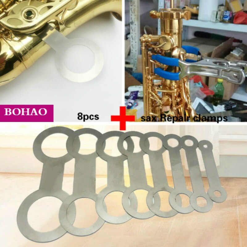 Saxofoongereedschap saxofoon houtblaasinstrument reparatiegereedschap voor polster 8 stuks met saxofoon reparatieclip als een