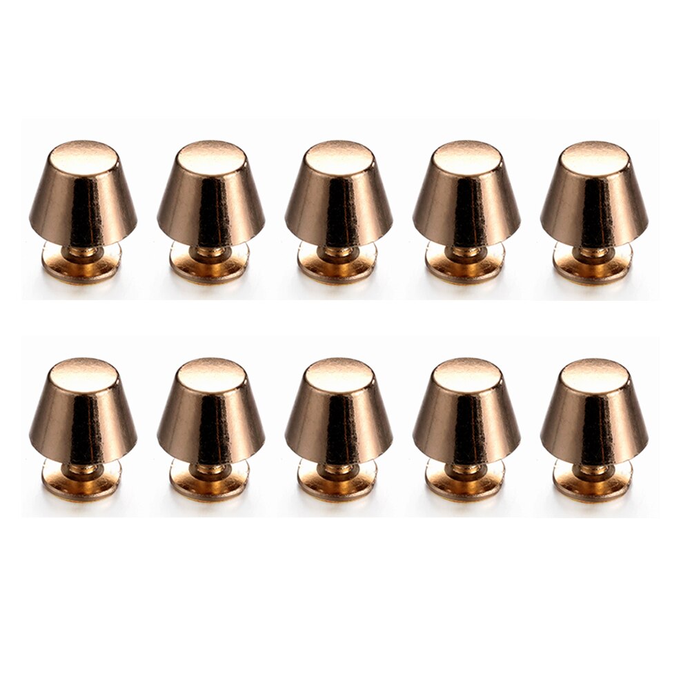 10 set/zak 10/12mm DIY Band Klinknagels Schroef Emmer Dome Bolt Platte Kop Schroeven Punk Metal Nail Doek knop Bagage Doek Craft: gold / 12mm