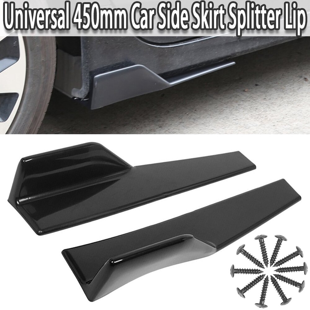 K-Auto Bumper Achter Lip Side Rok Splitter Lip Diffusers Body Past Universal Voertuigen 450Mm Exterieur Side Bottom lijn Extensions