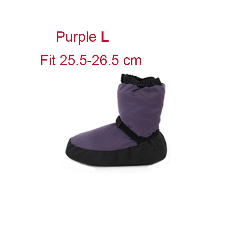 Botines cálidos de Ballet para mujer, para bailar, bailarinas, castillo, Flo, zapatillas cálidas para Ballet, botas cálidas para bailar, DS003: Purple L