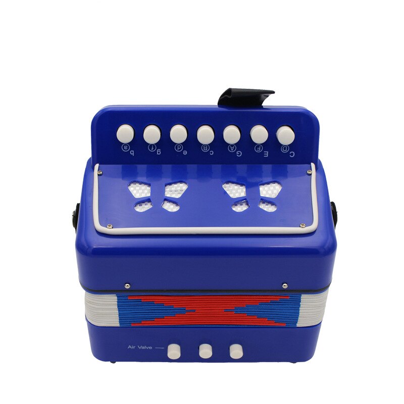 freundlicher freundlicher 7 Schlüssel 2 Bass Akkordeon 10 Farbe Pädagogisches Musical Instrument Rhythmus Band Spielzeug: Blau