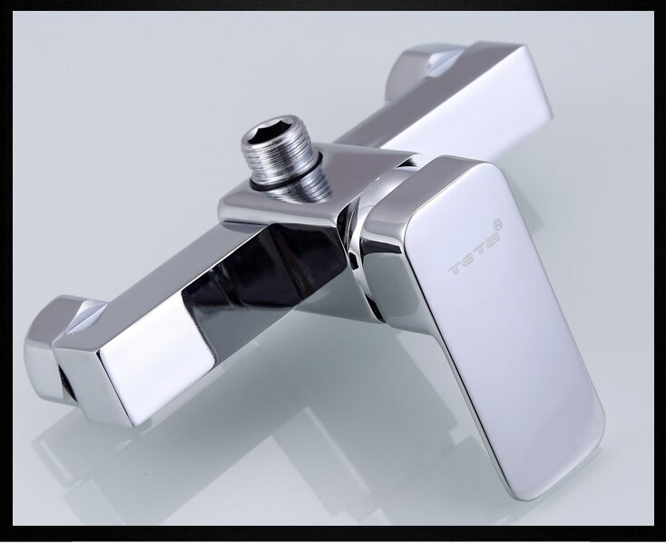 Wall mounted bathtub faucet waterfall bath faucet brass chrome finish bath shower mixer and cold water mixer