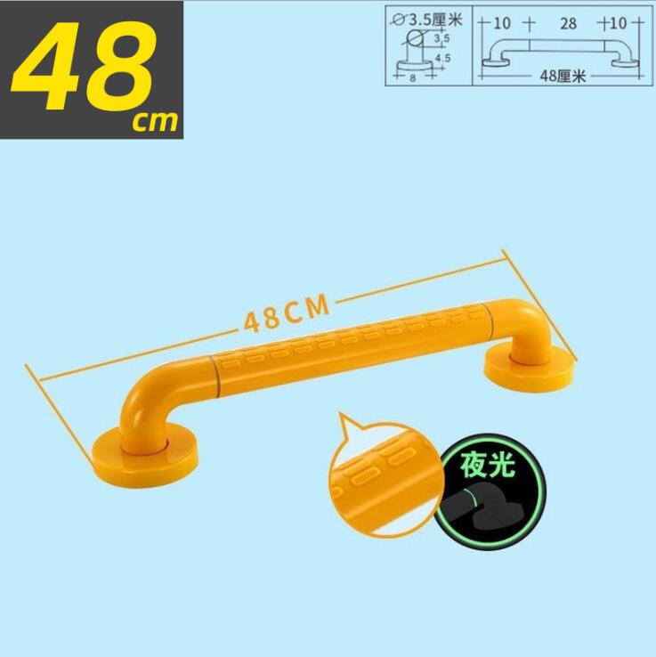 Handvaten Wall Badkamer Leuning Veiligheid Bar Wc Ouderen Leuning Grip Handvat Douche Grab Bars Wc Roestvrij SteelJM-179: yellow 48cm